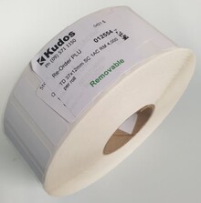 Thermal Direct Label 1 Across Removable 37 x 12 Roll of 4,000-rolls---1-across-Kudos Solutions Limited