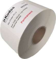 Thermal Direct Label  1 Across Permanent  34 x 22  Roll of 1,000-rolls---1-across-Kudos Solutions Limited