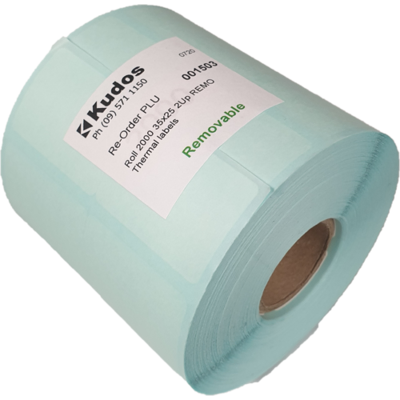 Thermal Direct Label  2 Across Removable  35 x 25  Roll of 2,000-rolls---2-across-Kudos Solutions Limited